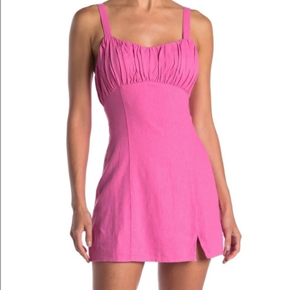 Abound Pink Linen Mini Dress